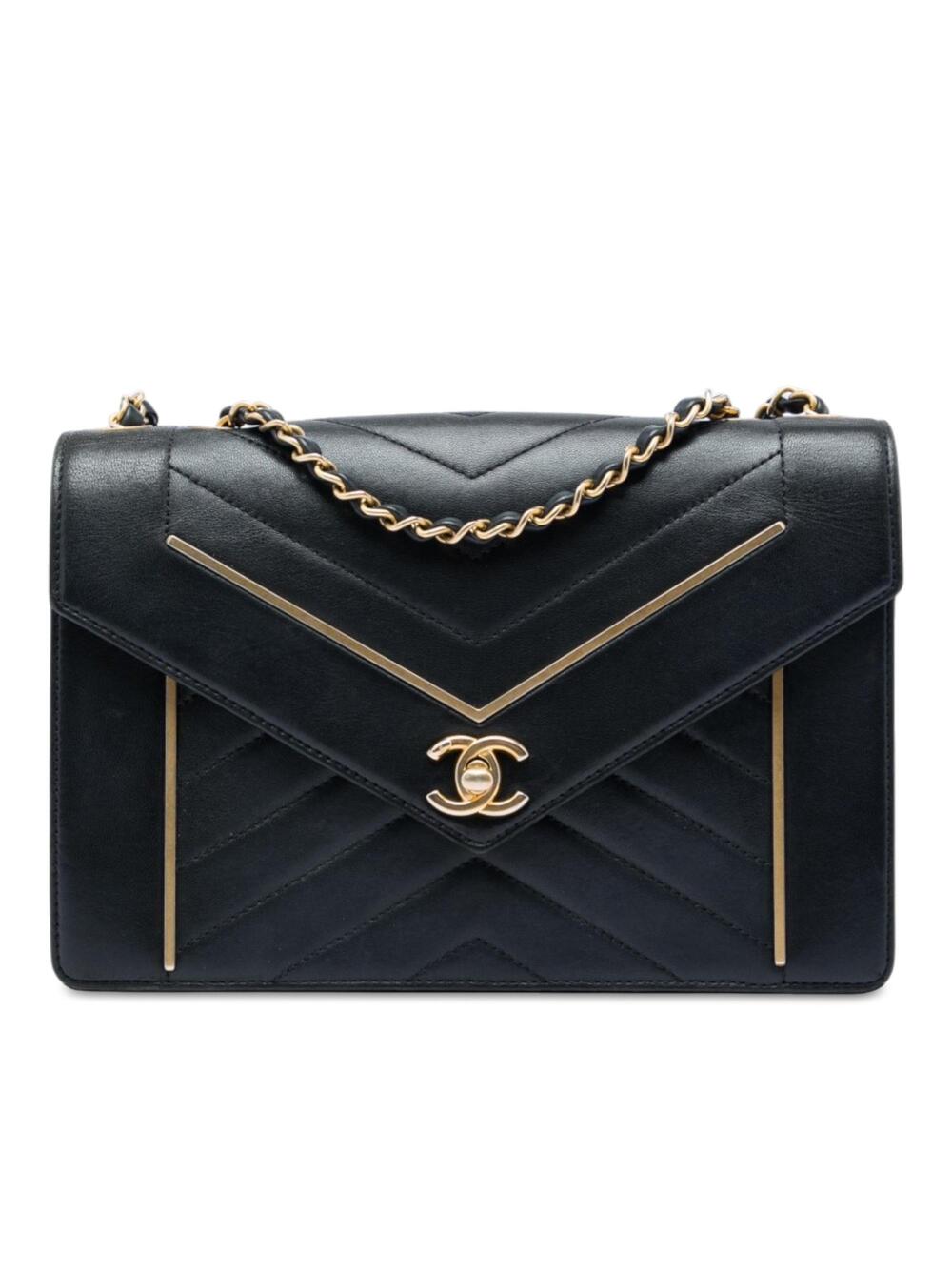 Chanel Reversed Flap Bag Chevron #370972C36B